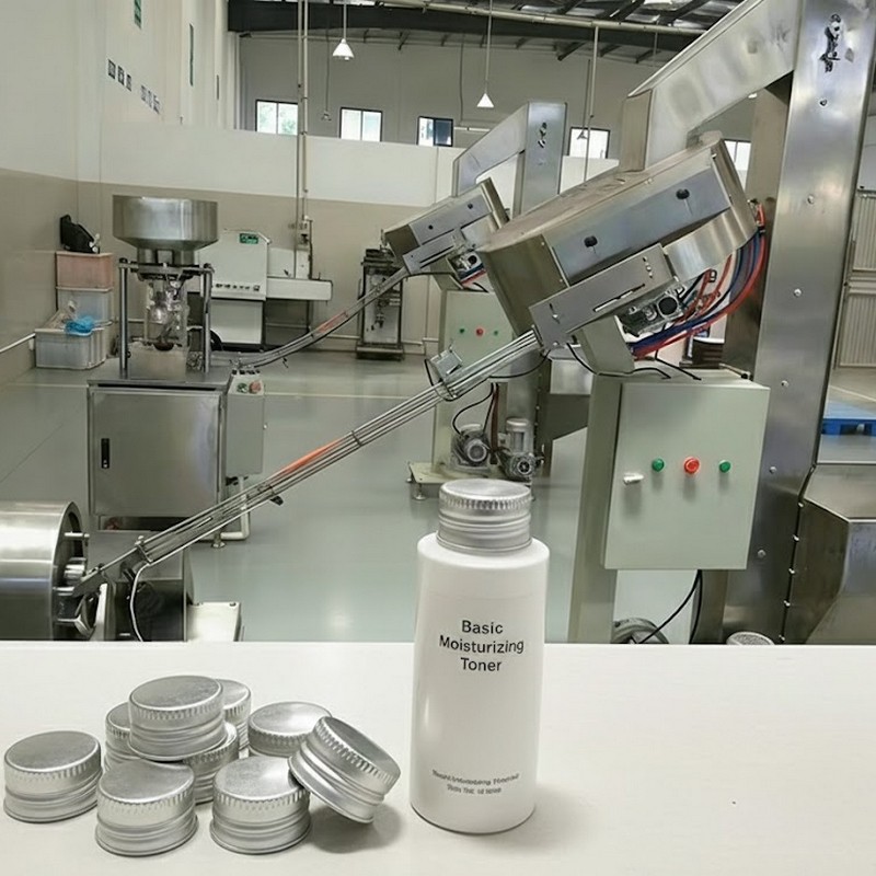 Basisproductielijn voor vochtinbrengende toner met schroefdraaddop