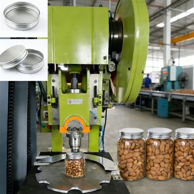 Productielijn met amandelschroefdraaddop