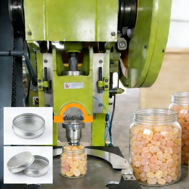 Productielijn voor speciale snoepjes met schroefdraaddop